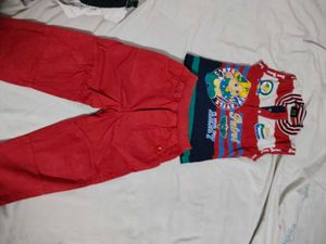 combo kids Cute Boy Red Outfit