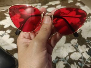 Red Tinted Aviator Sunglasses