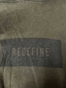 Used Wrogn Hooded T-Shirt | Olive Green | Oversize