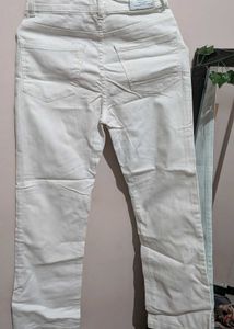 White Light Wash Denim Jeans