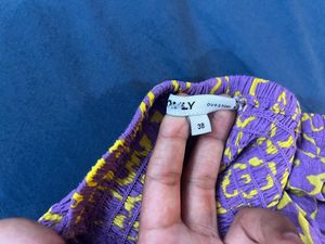 Purple &amp; Yellow Floral Smocked Top