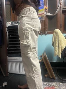 Beige Cargo Pants