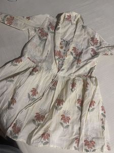 Floral Print Cotton Kurta