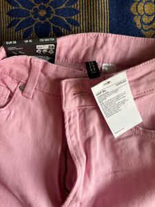 H&amp;M High Waist Trouser/Jeans For Women - Baby Pink