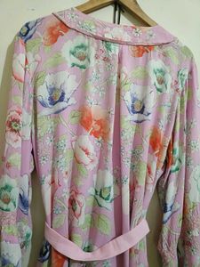 Flowy Floral Pink Robe