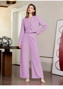 Lilac Cropped Blazer