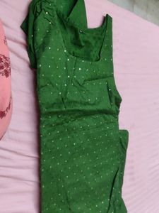 A Brand New  DEEP GREEN sequined 54 Size Kurta