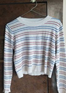 Striped Knit Crop Top
