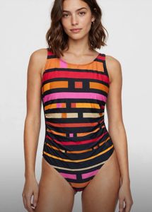 Vibrant Striped One-Piece Swimsuit