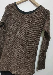 Brown Black Winter Top For Girl 32 Bust