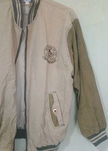 Classic Beige Bomber Jacket