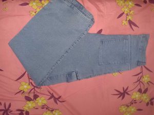 Women's Light Blue High-Waist Cargo Jeans with Sid