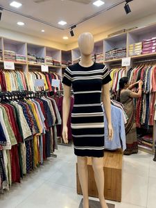 Striped Knit Mini Dress