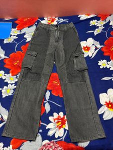 Grey Cargo Jeans