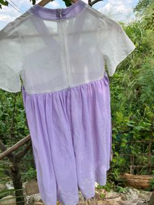 Embroidered Lilac Ethnic Gown