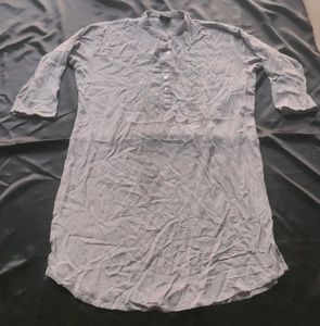 Elegant Grey Embroidered Kurta