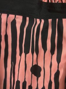 Pink &amp; Black Striped Bikini Top