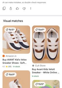 Comfortable White &amp; Navy Velcro Sneakers