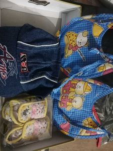 Cute Baby Clothes Bundle of shoes bib cap and suit