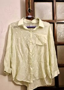 Embroidered Button-Up Shirt