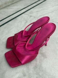 Hot Pink Heeled Sandals