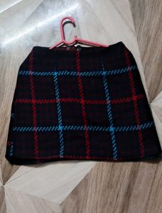 (Negotiable)Plaid Mini Skirt