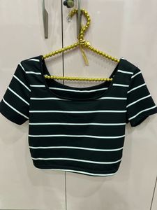 Striped Cropped T-Shirt
