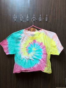 Colorful Tie-Dye cropped T-Shirt