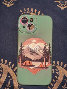 iPhone 15 Case - Mountain Camping Design
