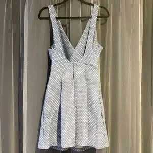 Zara Heart Print Deep Back Skater Dress