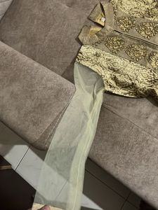 Elegant Gold Embroidered Ethnic Gown