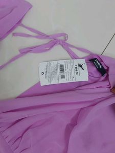 shein cute lavender fit and flare dress with tag