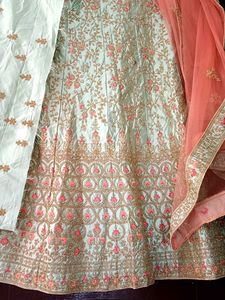 semi stitched Exquisite Embroidered Lehenganga Cho