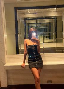 Denim Button-Up Mini Dress