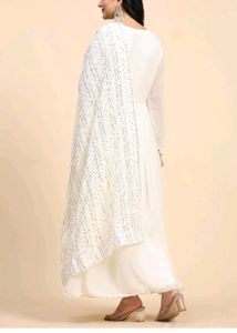 Elegant White Kurta Set with Dupatta