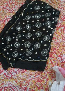 Black Mirror Work saree with blouse 🖤🪞
