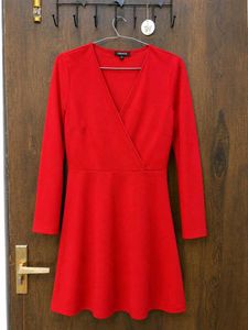 Chic Red Wrap Dress