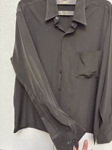 Classic Dark Brown Button-Up Shirt