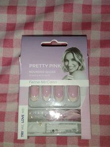 Pretty Pink Rounded Gloss Nails
