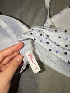 Cute Heart Print Bra