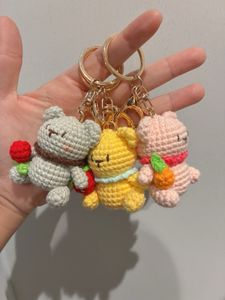Crochet Bear Keychain(1 piece)