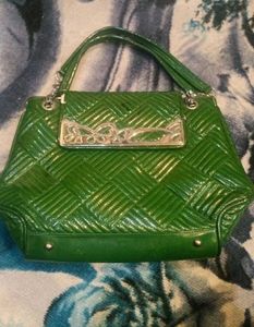 Vintage Green Quilted Handbag