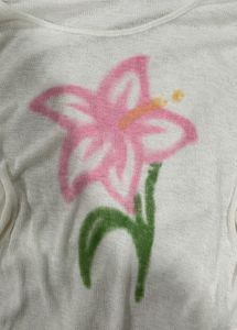 floral printed off white top