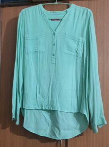 Stylish Women's Mint Green Tunic Top