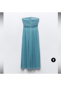 Zara Limited Edition Pleated Stapless Midi Dress
