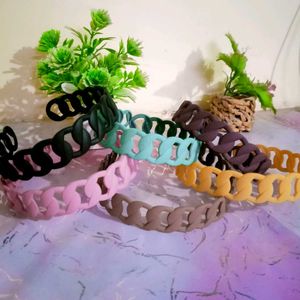 Chunky Chain Headbands - Set of 6