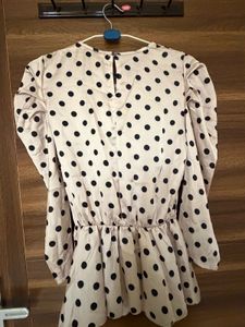 Chic Polka Dot Peplum Top