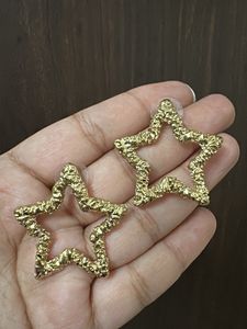 Textured Star Earrings
