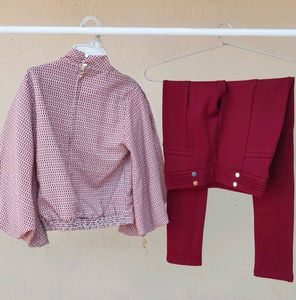 Chic Vintage Blouse and Pants Set