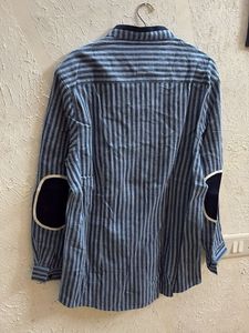ABKASA Striped Casual Shirt with Elbow Patch
